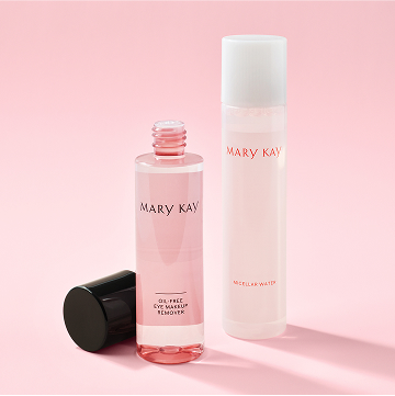 D&eacute;maquillant sans huile pour les yeux Mary Kay et Eau micellaire Mary Kay